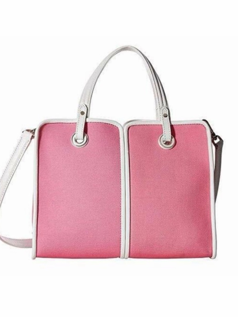 kate spade Pink and White Dual-Panel Tote